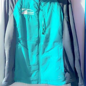 LL Bean Teal and Gray  Zip-Up Jacket